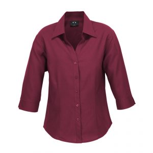 BIZ Ladies Plain Oasis 3/4 Sleeve Shirt LB3600 - Image 6