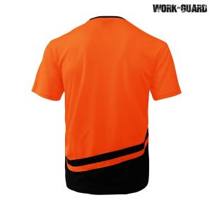Workguard Peak Performance T-Shirt -Navy/Black Orange/Lime - Image 6