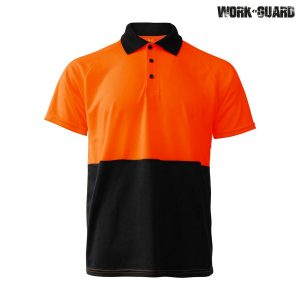 Workguard Basic Polo - Navy/Black Orange/Lime - Image 6