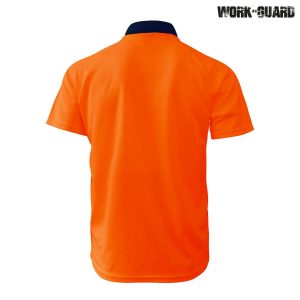 Workguard Basic Polo - Navy/Black Orange/Lime - Image 3