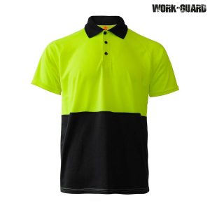 Workguard Basic Polo - Navy/Black Orange/Lime - Image 8