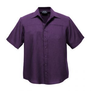 BIZ Mens Plain Oasis Short Sleeve Shirt SH3603 - Image 4
