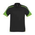 biz-collection-p401ms-mens-talon-polo-blackgreen