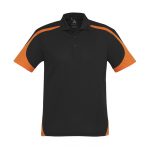 biz-collection-p401ms-mens-talon-polo-blackorange