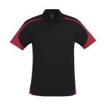 biz-collection-p401ms-mens-talon-polo-blackred