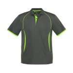 biz-collection-p405ms-mens-razor-polo-greyfluoro-lime