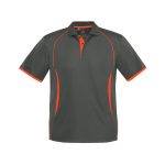 biz-collection-p405ms-mens-razor-polo-greyfluoro-orange